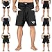 Elite Sports Men’s MMA Fight Shorts, Star Series UFC, BJJ, No Gi, Grappling, Jiu Jitsu Shorts (White, Medium)