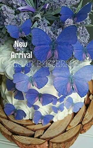 Edible Wafer Purple Variety Butterflies- Cake/cupcake Toppers Collection of 16