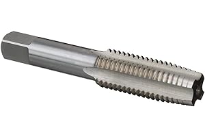 Drill America DWT Series Qualtech High-Speed Steel Right Hand Threading Tap, Uncoated (Bright) Finish, Round with Square End 