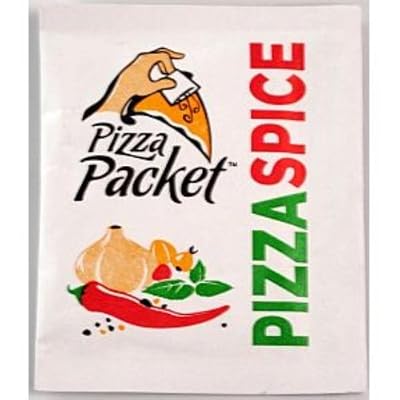 Pizza Packet Pizza Spice (500 Pieces) - .03 Oz Packet. Ingredients: Oregano, Basil, Majoram, Garlic, Thyme, Crushed Red Pepper, Savory.