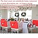 Christmas Chair Covers Santa Hat Chair Back Covers Xams Chair Covers Caps Slipcovers Set for Christmas Festive Home Dinner Table Chairs Decoration Kitchen Party Decor (1-6Pack)