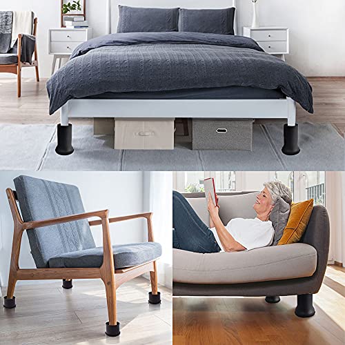 FONDDI 2, 4 or 6 Inch Stackable Bed Risers Heavy Duty Round Furniture