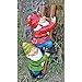 Design Toscano Up The Ladder Climbing Gnomes Funny Gnome Garden Statue, 11 Inch, Polyresin, Full Color