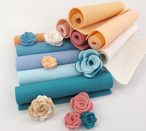 10 - 9"X12" Spring Vacation Collection Merino Wool blend Felt OTR Felt Made in USA