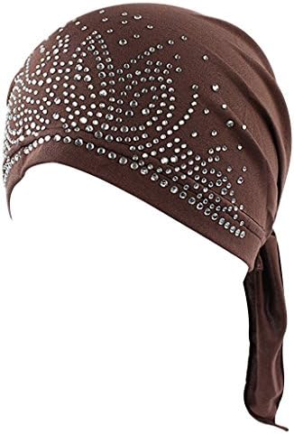 RRiody Women's Head Scarf Pre-Tied Chemo Hat Beanie Strench Turban Headwear Hair Wrap for Cancer Patients