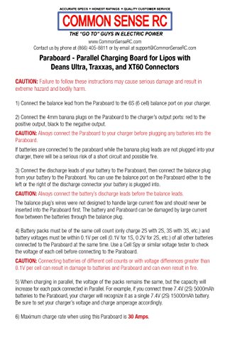 Paraboard - Parallel Charging Board for Lipos with T-Plug Style Connectors