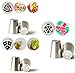 7pcs Russian Piping Tips + 1 Coupler Icing Piping Nozzles Cake Decorating Tips Tulip Rose Nozzle Tip Large Size