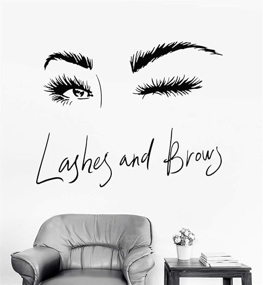 Stickers Muraux Cils Yeux Cils Sourcils Sourcils Salon De Beaute