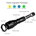 Youbu Portable Tactical LED Flashlight with Cree T6 1000 Lumens 5 Light Modes,Ultra Bright Pocket Torch for Hiking,Camping,Fishing-Free Survival Credit Card Tool
