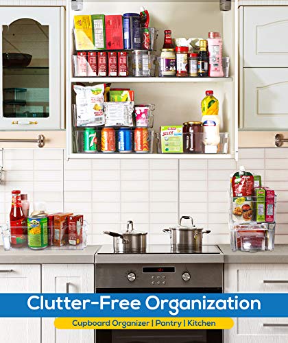 Utopia-Home-Set-of-8-Pantry-Organizers-Includes-8-Organizers-4-Large-4-Small-Drawers-Organizers-for-Freezers-Kitchen-Countertops-and-Cabinets-BPA-Free-Clear-Plastic-Pantry-Storage-Racks