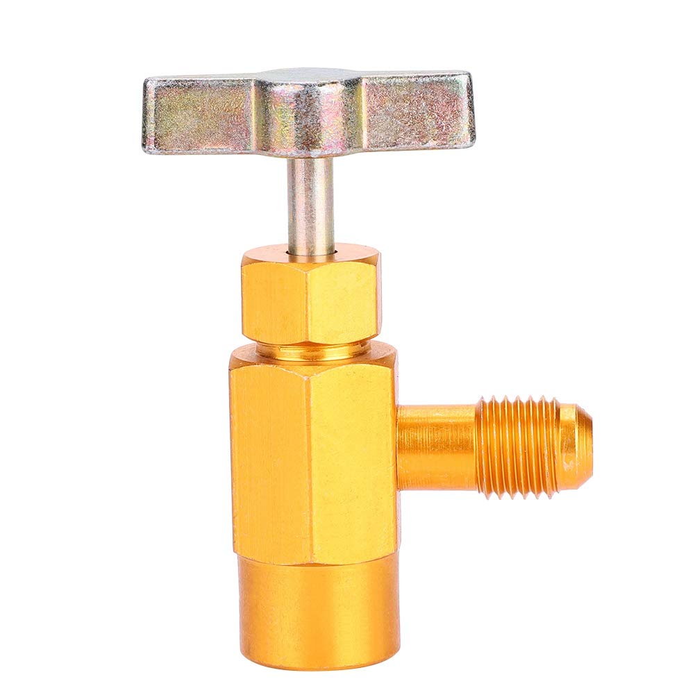 R134A Can Tap Valve Refrigerant Dispenser Tool for 1/2’’ ACME Threads Manifold Charging Hose