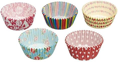 Pack of 250 Cake Cases Various Patterns and Colours (Pack of 2)