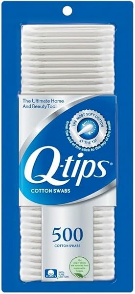 Q-TIPS COTTON SWABS, 500 COUNT (PACK OF 3)