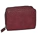 Buxton Womens RFID Accordion Double Zippered Wizard Credit Card ID Holder Travel Wallet (Burgundy)