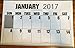 2017 Jumbo Large Print Wall Calendar - Close Out Special