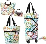 Foldable Shopping Bag with Wheels Collapsible