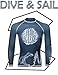 DIVE & SAIL Swimming Rash Guard Long Sleeve UV Shirt UPF 50 Protection Fast Dry Swimsuit for Aquatics Slate M