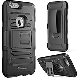 iPhone 6s Case ,i-Blason Prime [Kickstand] Also Fit Apple iPhone 6 Case (4.7) Dual Layer Holster Cover with [Locking Belt Swivel Clip] (Black) (Wireless Phone Accessory)