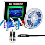 SPARKE LED TV Lights 3meter 9.9 feet USB LED Strip Lights Kit SMD3528 RGB TV Bias Lighting Backlight With RF Remote Controller For 40-70inch HDTV/Monitor Decoration