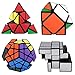 Tresbro Speed Cube Set, Pyramid Mirror Skew Megaminx Cube Collection, Toy Puzzles for Kids and Adults Set of 4