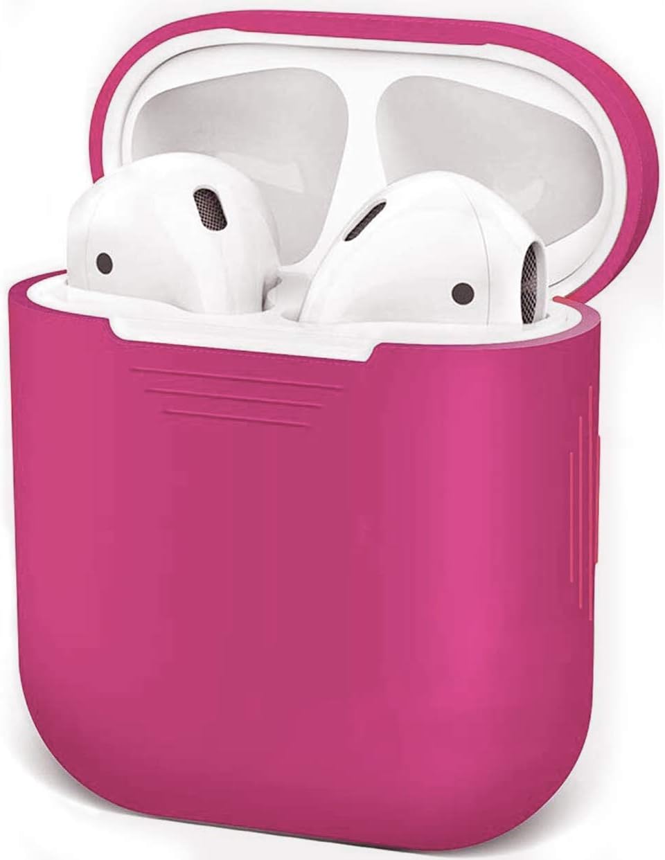 Case for Airpod Case, iKNOWTECH Waterproof Shock Proof Case for Airpod 1 & 2(Rose Red)
