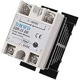 SSR-25DD Solid State Relay DC to DC (Input 3-32V DC Output 5-60V DC) with Heat Sink, 25A
