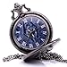 Ddjbdb Vintage Antique Cosplay Quartz Mens Womens Pocket Watch Analog Pendant Necklace Chain Xmas Gifts (Black)