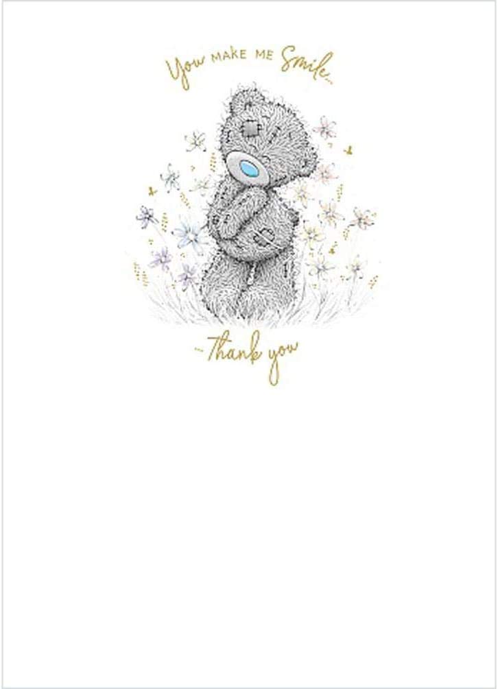 Me to You Tatty Teddy New Beginnings Range - You Make Me Smile Thank You - Greetings Card