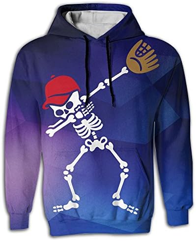 Frouren Dab Dabbing Skeleton Baseball Softball Men/Youth Hoodie X-Large