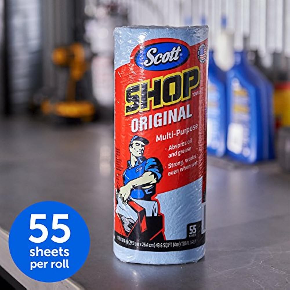 Scott Paper Towels Shop Original (75147), Blue, 55 Sheets/Standard Roll
