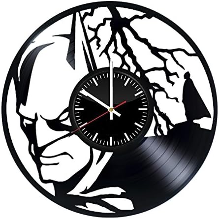 Big Modern Vinyl Record Wall Clock - Get unique home or bedroom wall decor - Gift ideas for teens, men, boys – Superhero Unique Design
