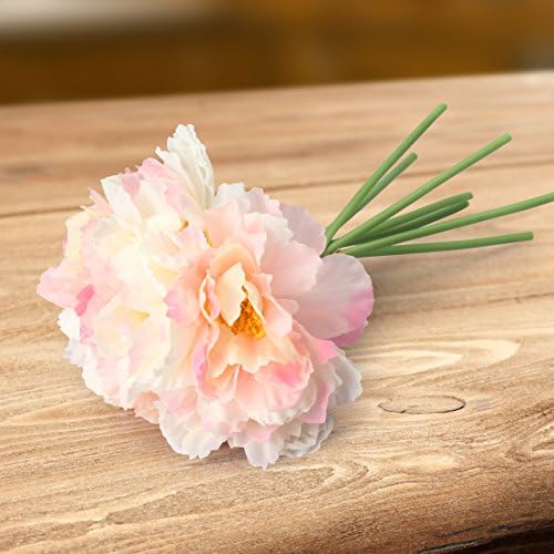 Fionat 7 pcs Artificial Rosemary Bouquet Poppy Flowers Centerpiece Home Wedding Decor (Pink)