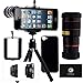 CamKix Camera Lens Kit Compatible with iPhone SE / 5S / 5 Including 8X Telephoto Lens/Fisheye, Macro, Wide Angle Lens/Tripod/Phone Holder/Hard Case/Bag/Cleaning Cloth