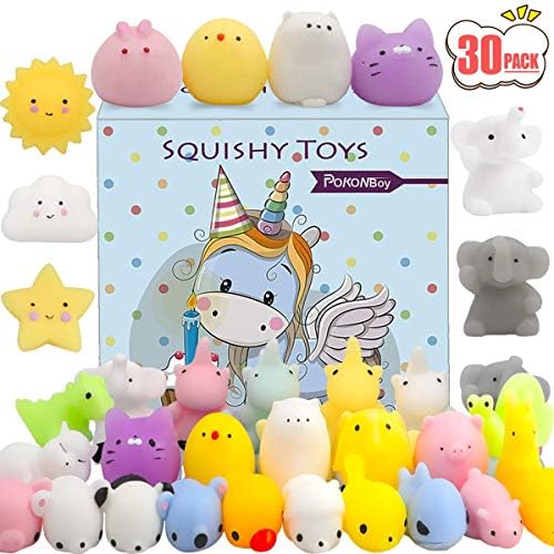 Pokonboy スクイーズ モチ 30個 おもちゃ ミニかわいい ストレス解消おもちゃ レビューを書けば送料当店負担 イースターエッグフィラー 記念品 パーティー イースターテーマ 子供用 詰め物 イースターバスケット