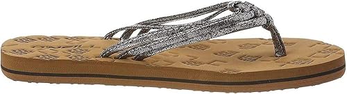 Amazon.com | O'Neill Women's FW 3 Strap Ditsy Flip Flop, Black (9130 Metalic Black), 3/4 UK (36 