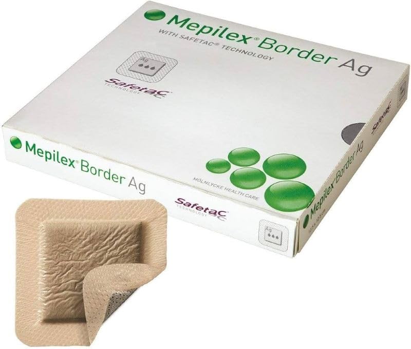Mepilex Border AG Foam Dressing, 7.5 x 7 cm