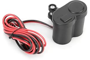 Natudeco Motorcycle Cigarette Lighter 2 in 1 Power Outlet 12V 24V Motorcycle USB Charging Port Waterproof Socket Charging Ada