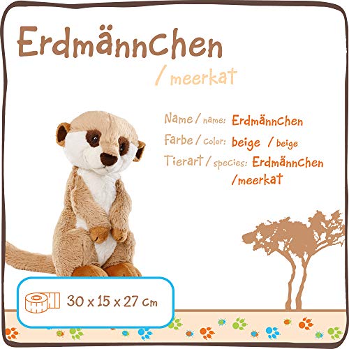 NICI Kuscheltier Erdmännchen 30 cm – Erdmännchen Plüschtier für Mädchen, Jungen & Babys – Flauschiges Stofftier Erdmännchen zum Kuscheln, Spielen und Schlafen – Gemütliches Schmusetier – 45850 – Bild 4