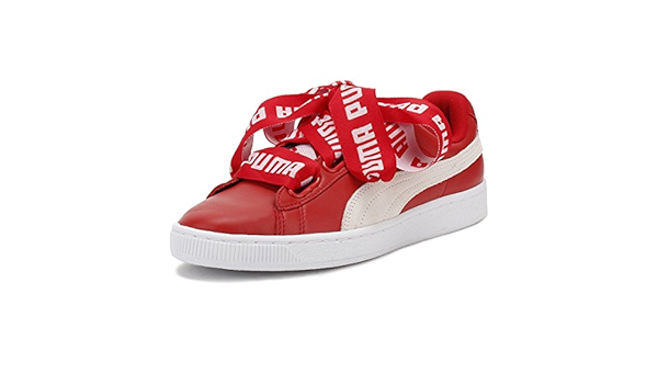 puma basket heart rojas