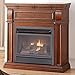 Duluth Forge Dual Fuel Ventless Gas Fireplace System with Mantle, Remote Control, 5 Fire Logs, Use with Natural Gas or Liquid Propane, 26000 BTU, Heats up to 1350 Sq. Ft., Chestnut Oak