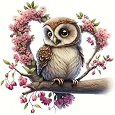Owl Branch Heart Flower Leaf PVC Vinyl Car Decals Stickers Waterproof Self-Adhesive Decals for Cars, Laptops, Trucks, Motorcycles Wall Window Luggage Scratch Cover Door Decor Sticker