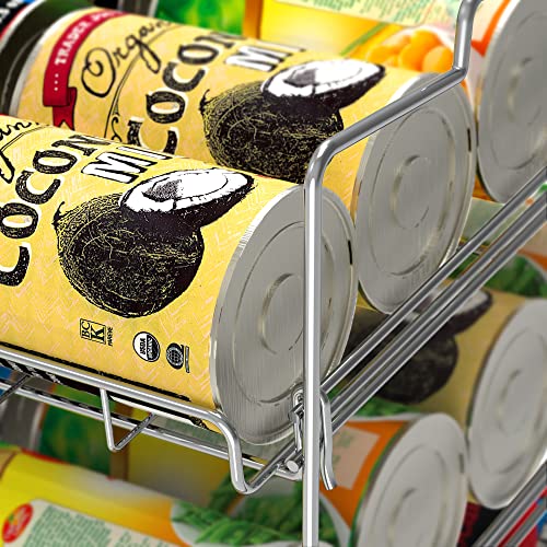 DecoBros Supreme Stackable Alloy Steel Can Rack Organizer, Chrome Finish Pricepulse