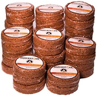 Waterproof Fire Starter Fuel Disks (Pack of 40) - Quick flame perfect for camping backpacking hiking and emergency survival kit - Usable for fireplace camp stove or campfire