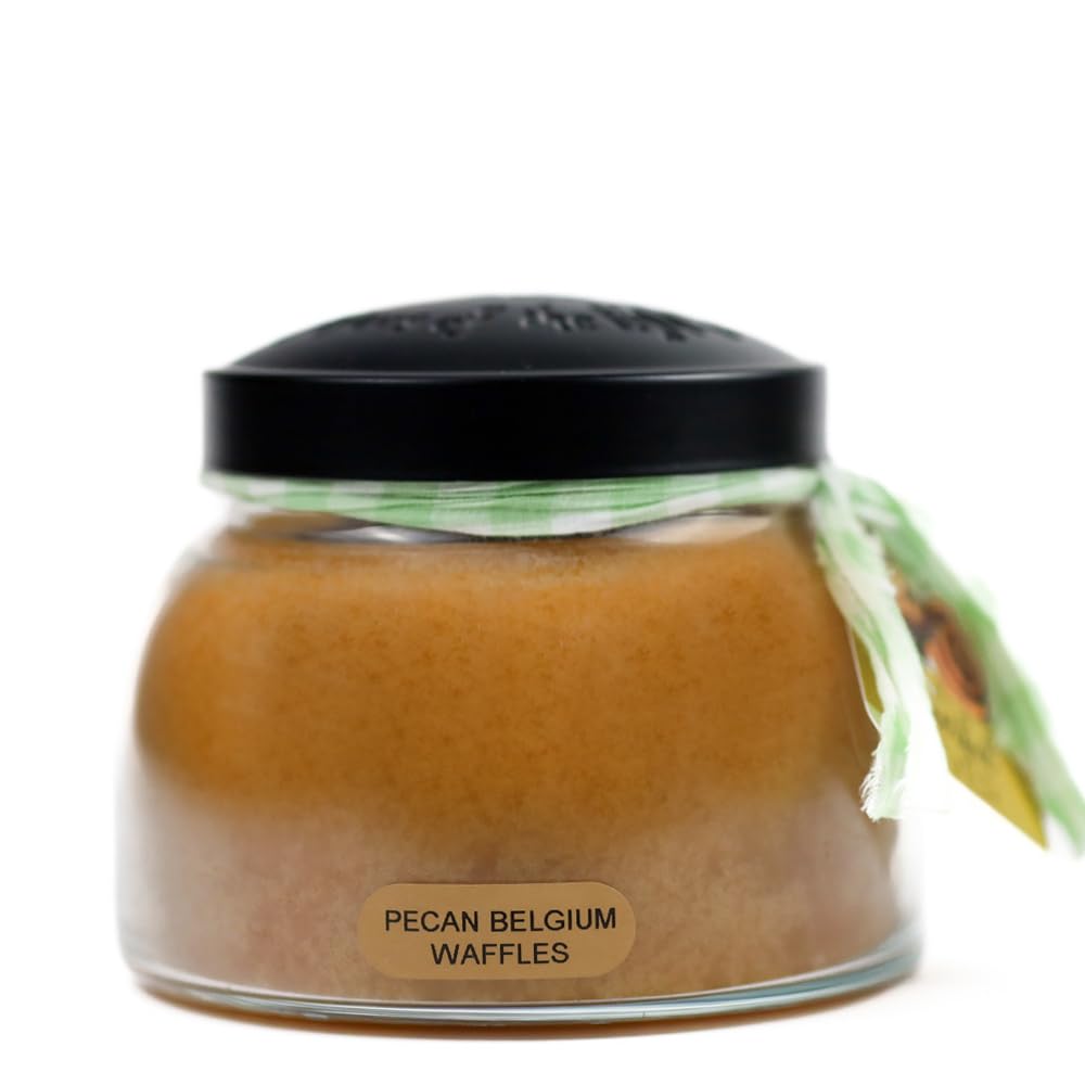 A Cheerful Giver - Pecan Belgium Waffles - 22oz Mama Scented Candle Jar - Keepers of the Light - 125 Hours of Burn Time, Candles Gifts for Women
