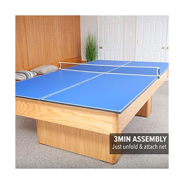 JOOLA Tetra 4 Piece Ping Pong Table Top for Pool Table Includes