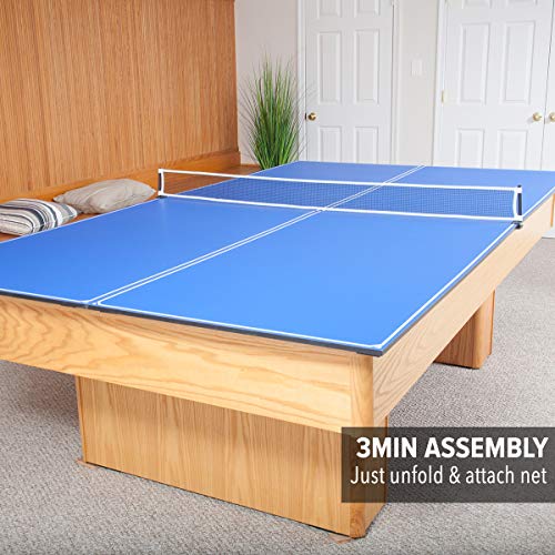 JOOLA-Tetra-4-Piece-Ping-Pong-Table-Top-for-Pool-Table-Includes-Ping-Pong-Net-Set-Full-Size-Table-Tennis-Conversion-Top-for-Billiard-Tables-Easy-Assembly-Compact-Storage-Incl-Foam-Backing