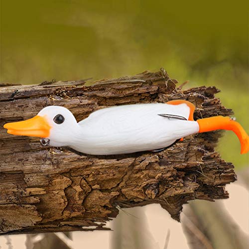 Fuyamp 1 x Angelköder, 3D-Ente, Crankbait Tackle Swimbait Köder mit Haken, künstliche Angelköder. – Bild 8