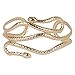 ASHI'S Collection shiny metallic snake shape arm cuff for Women and Girls. (Gold)