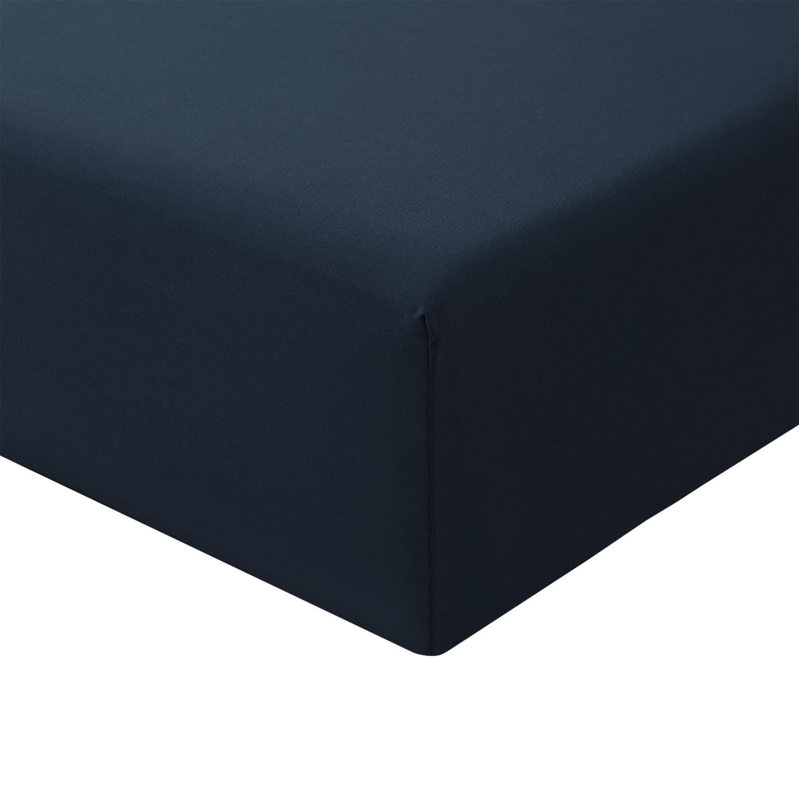 RUIKASI Double Fitted Sheet Deep - Navy Blue Bottom Sheet for Double Size Bed with 40cm 16 Inches Extra Deep Sided Pocket, Soft Microfiber Bedsheet Ultra Deep Fit with Mattress — image 1