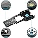 NEEWER Folding Z Flex Tilt Head Tripod Ball Head Quick Shoe QR Plate, Aluminum Alloy Camera Bracket Bubble Level, Compatible with Canon Nikon Camera Camcorder, Tripod, Slider Rail(Black)